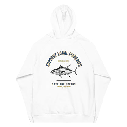 Men's Support Local Fisheries Tuna Eco Raglan Hoodie-3