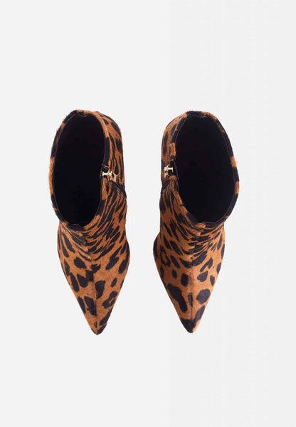 Women's Animal Print Boots - 8.4 cm Heel-2